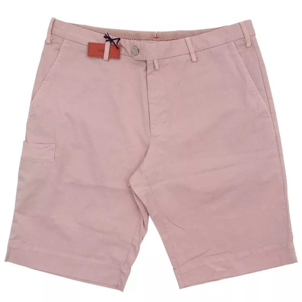 NWD 550USD$ ISAIA NAPOLI Pink Chino Short Pant Cotton 36 US / 52 EU